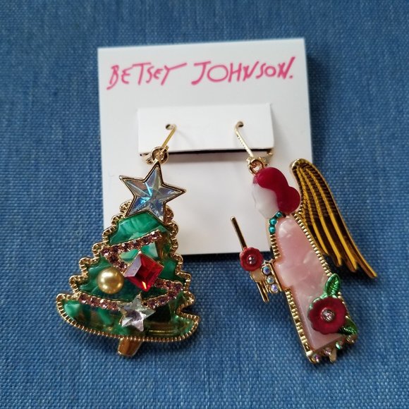 Betsey Johnson Jewelry - Betsey Johnson Christmas Holiday Mismatched Earrings - NWT